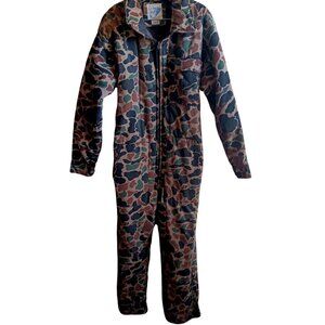 Vintage Insulated Hunting Coveralls Trophy Club Camo 1980's Winter Hunting Gear